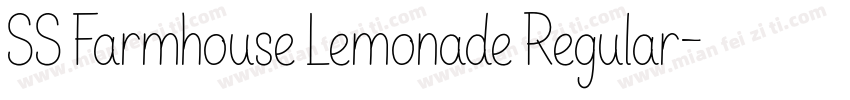 SS Farmhouse Lemonade Regular字体转换